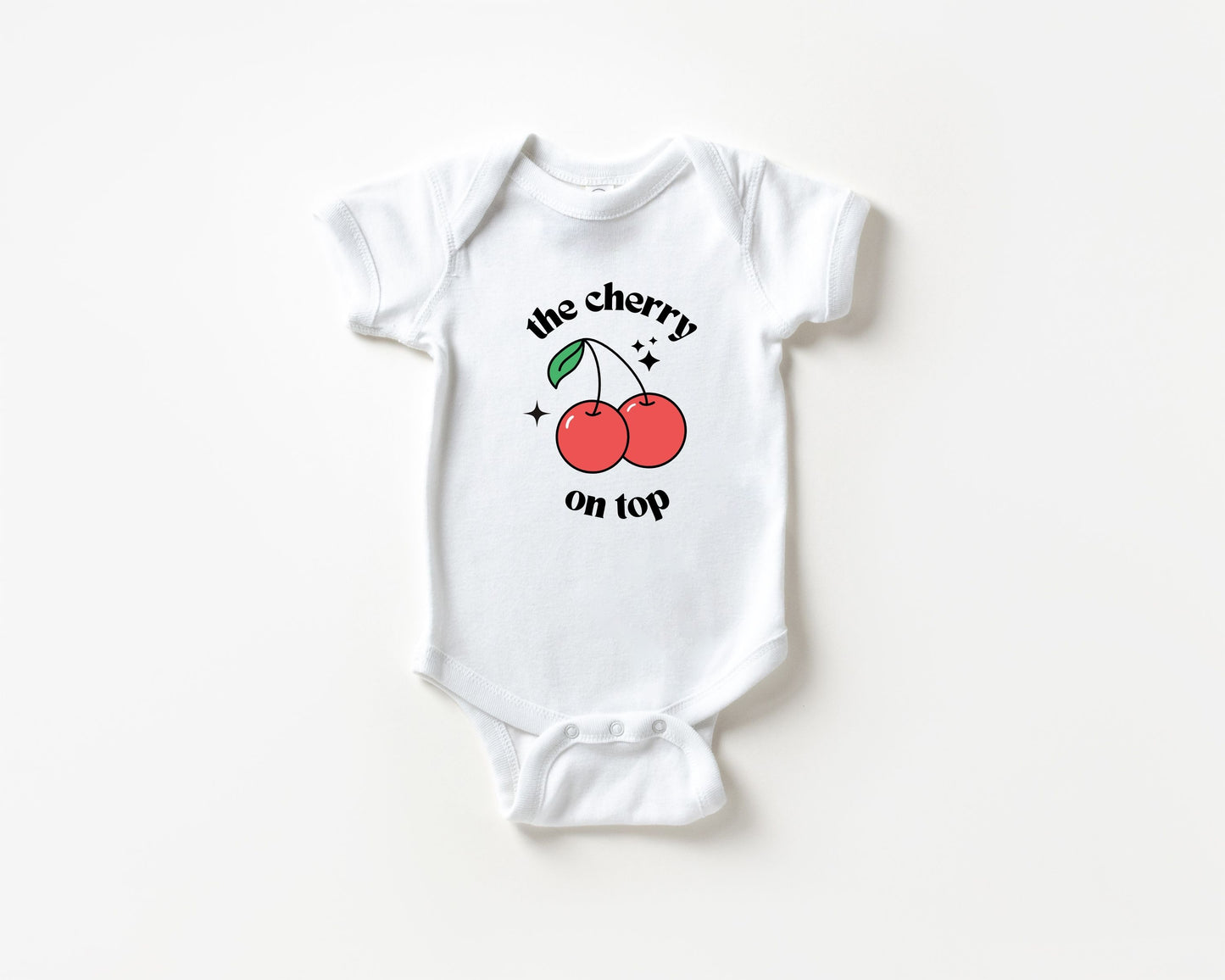 The Cherry on Top Retro Baby Bodysuit