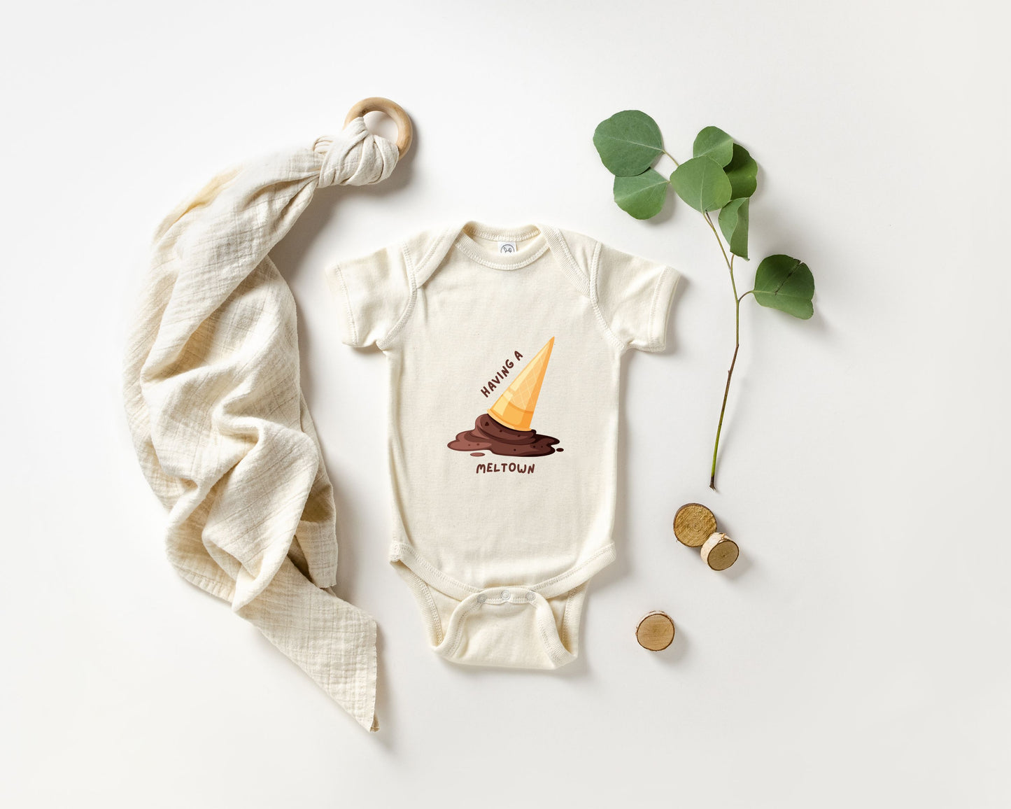 Having A Meltdown Ice Cream Baby Bodysuit