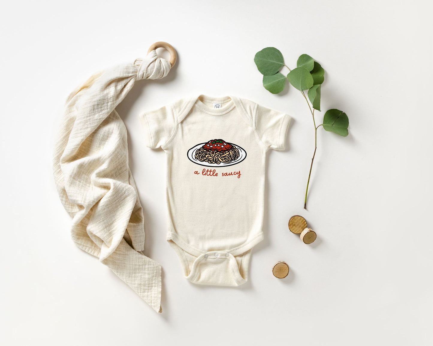 A Little Saucy Pasta Baby Bodysuit