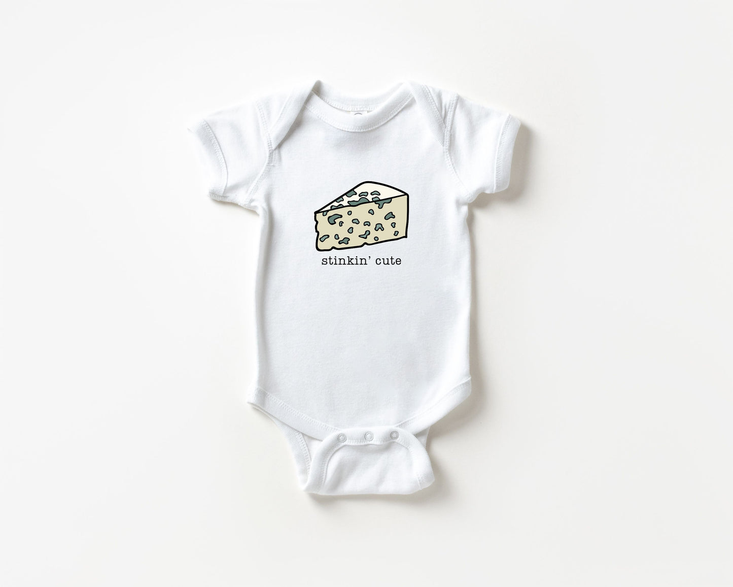 Stinkin' Cute Blue Cheese Baby Bodysuit