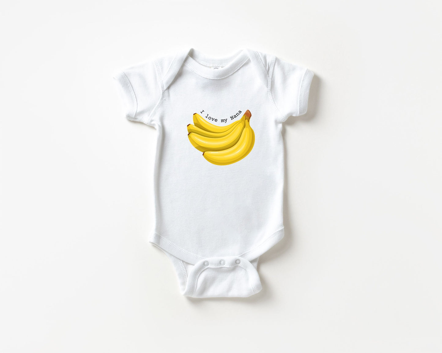 I Love My Nana Banana Baby Bodysuit