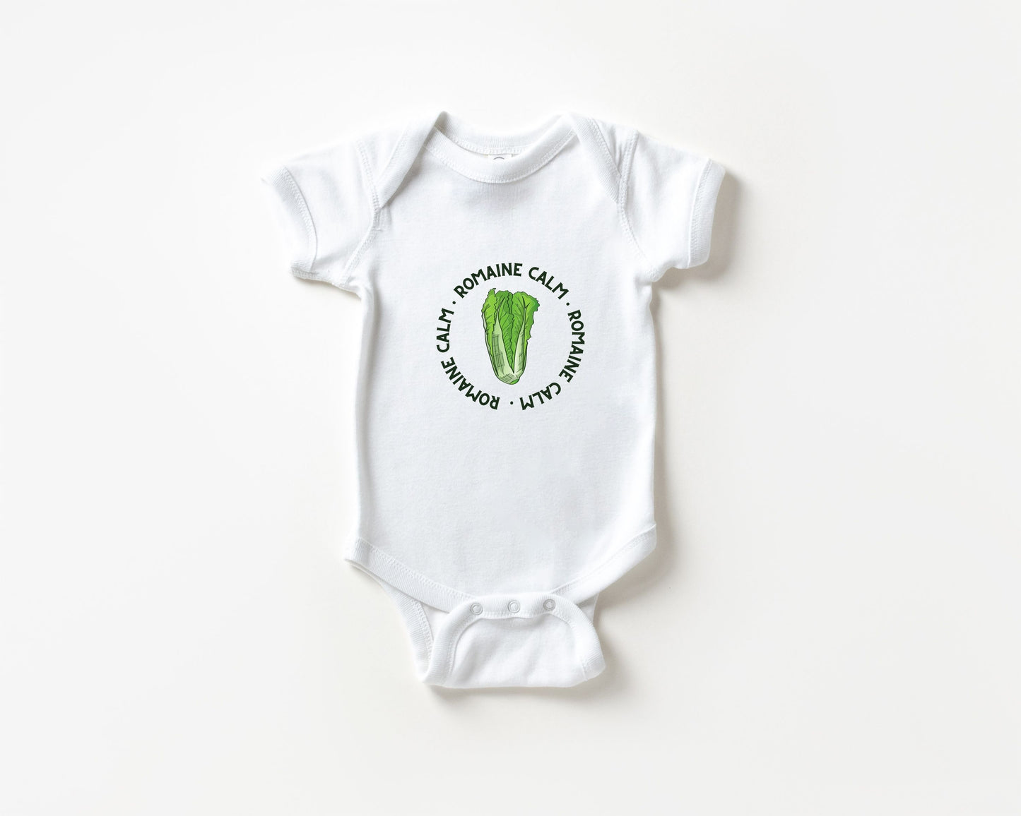 Romaine Calm Lettuce Baby Bodysuit