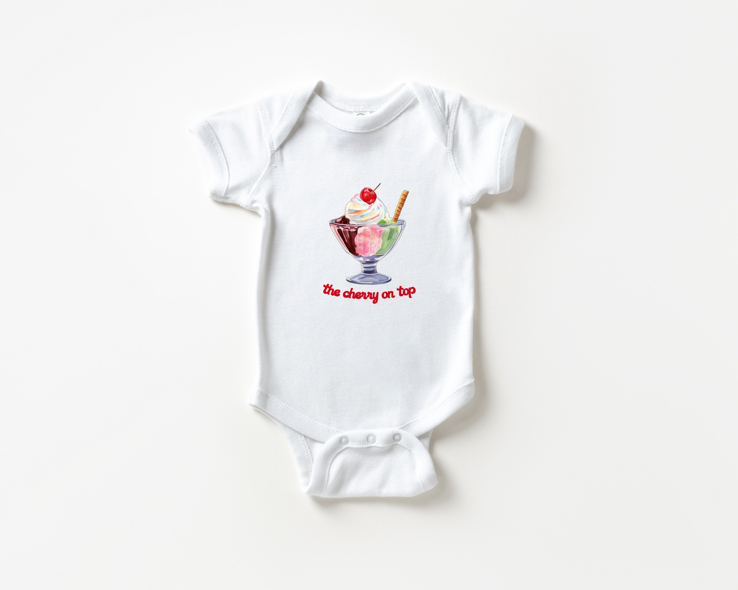 The Cherry on Top Ice Cream Sundae Baby Bodysuit