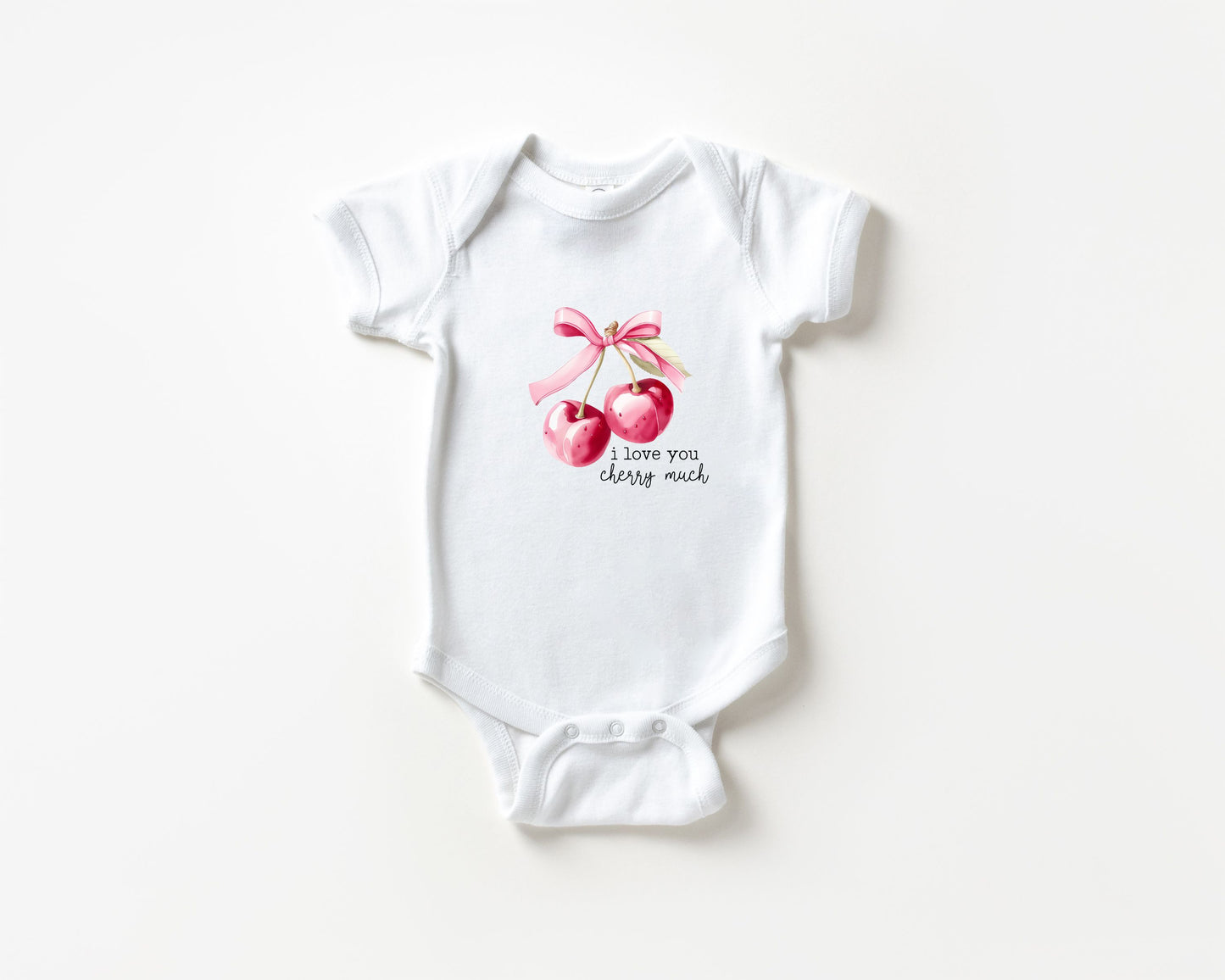 I Love You Cherry Much Baby Bodysuit
