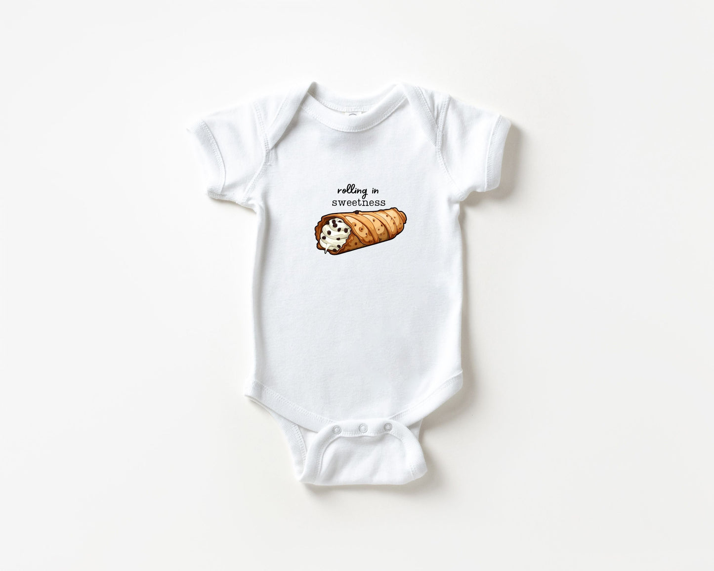Rolling In Sweetness Cannoli Baby Onesie