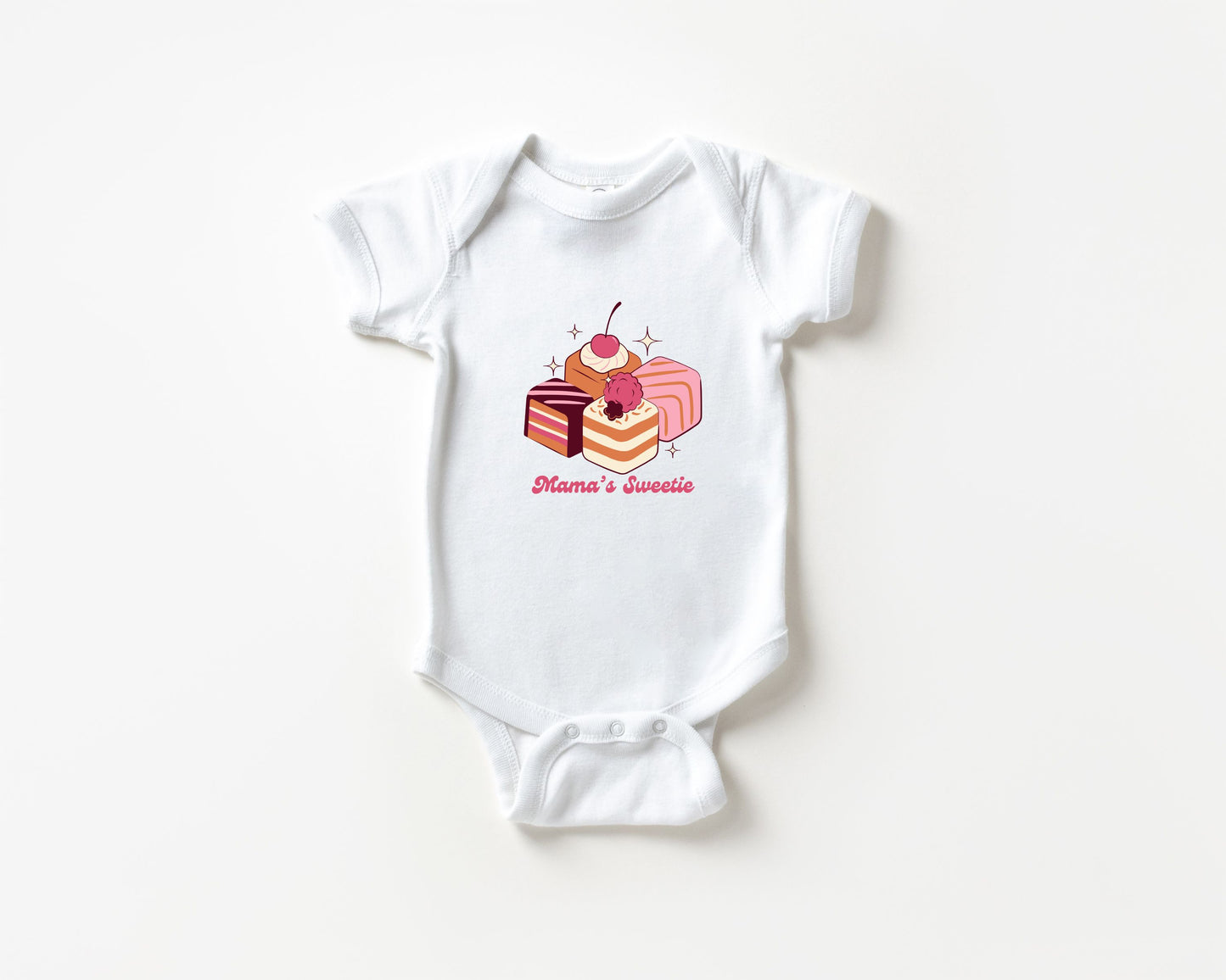 Mama's Sweetie Retro Dessert Baby Bodysuit