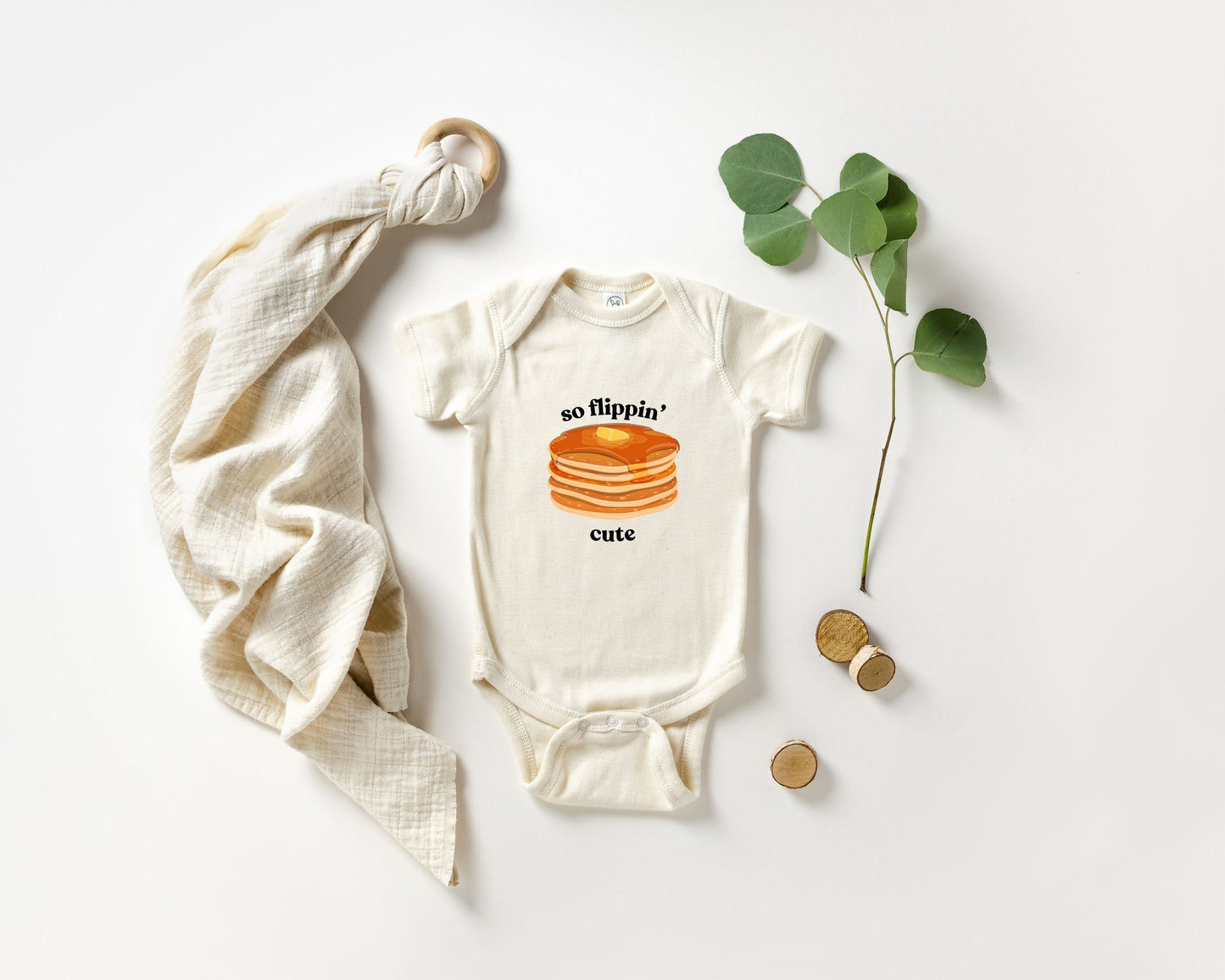 So Flippin' Cute Pancake Baby Bodysuit