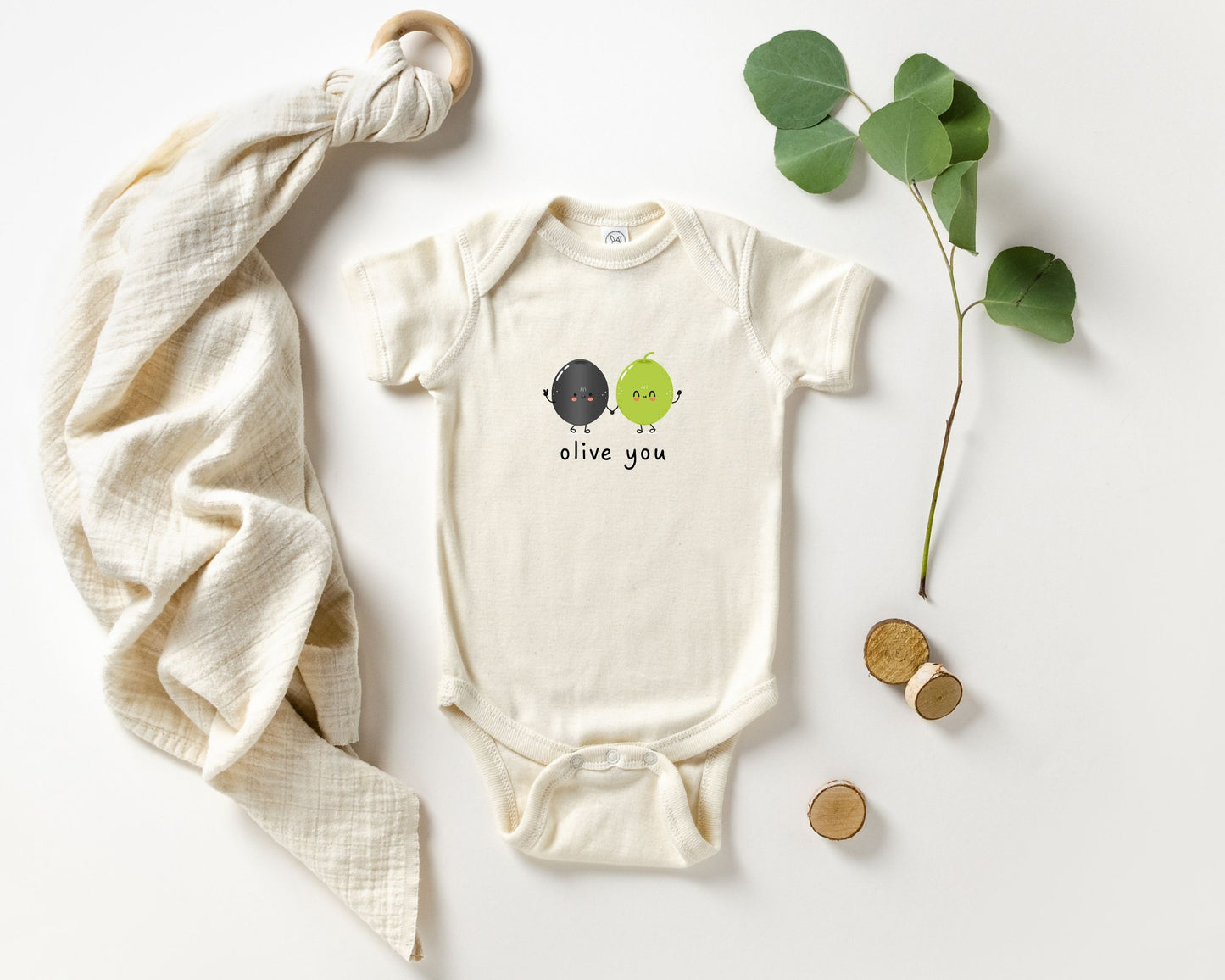 Olive You Baby Bodysuit