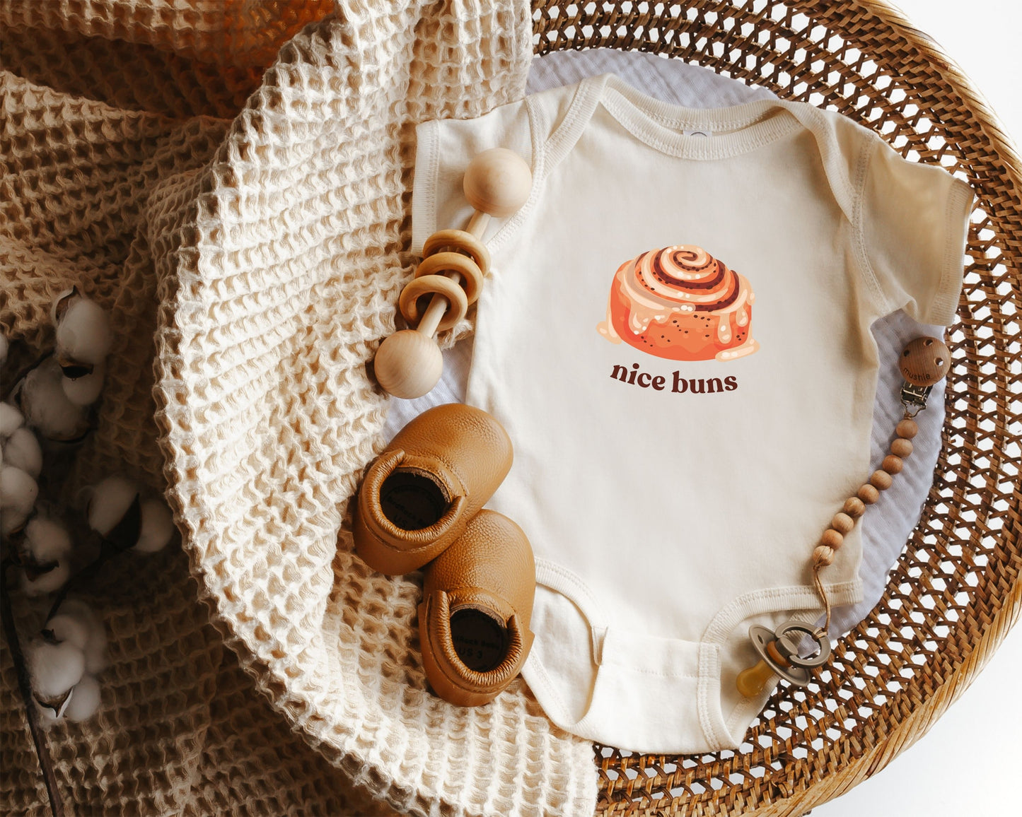 Nice Buns Cinnamon Bun Baby Bodysuit