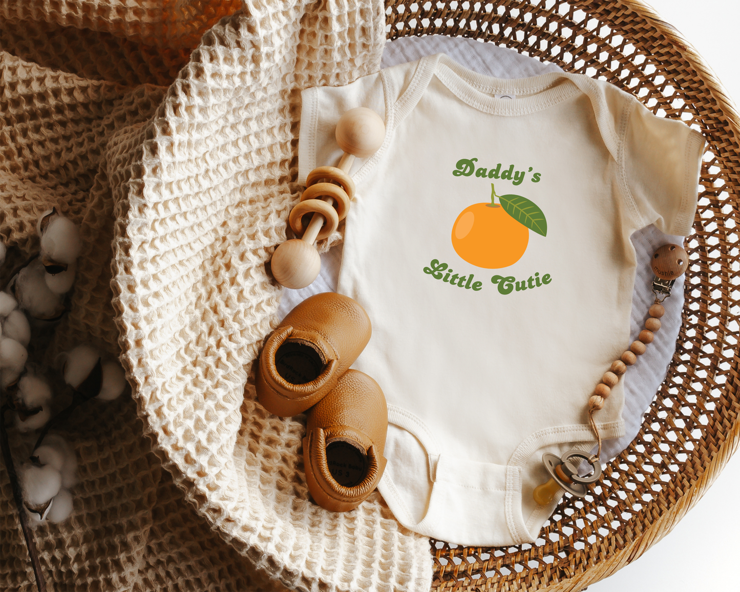 Daddy's Little Cutie Clementine Baby Bodysuit