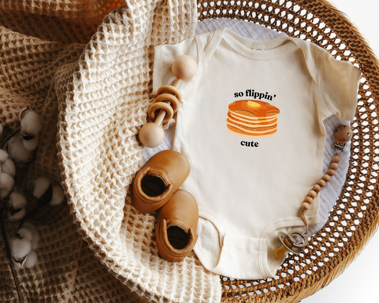 So Flippin' Cute Pancake Baby Bodysuit