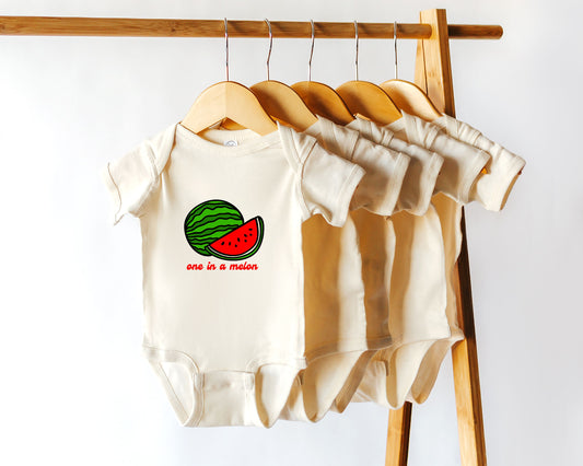 One In A Melon Watermelon Baby Bodysuit