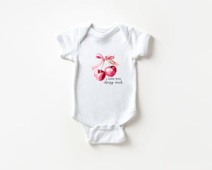 I Love You Cherry Much Baby Bodysuit