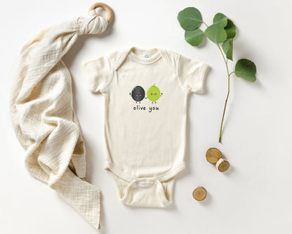 Olive You Baby Bodysuit