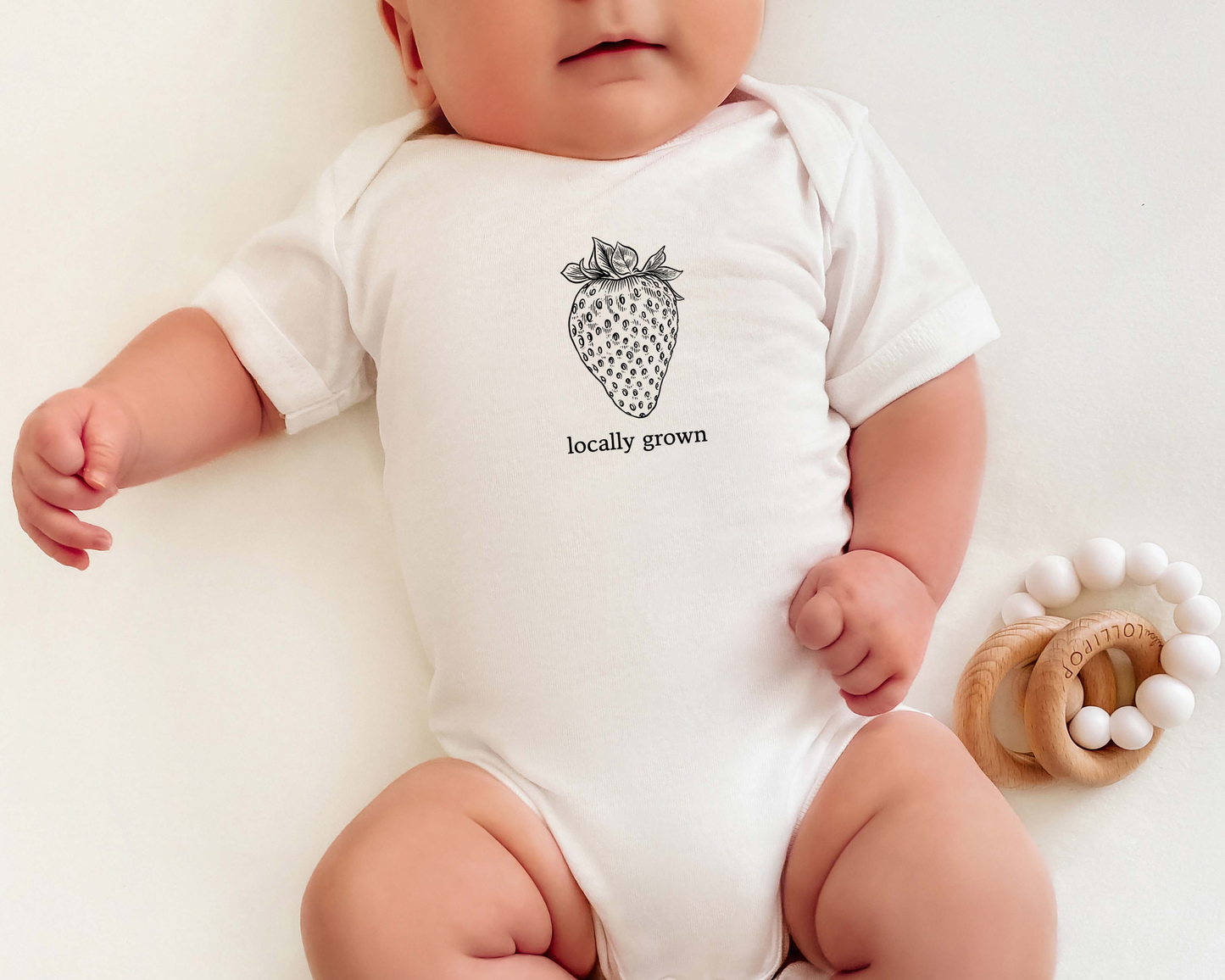 Locally Grown Strawberry Baby Bodysuit