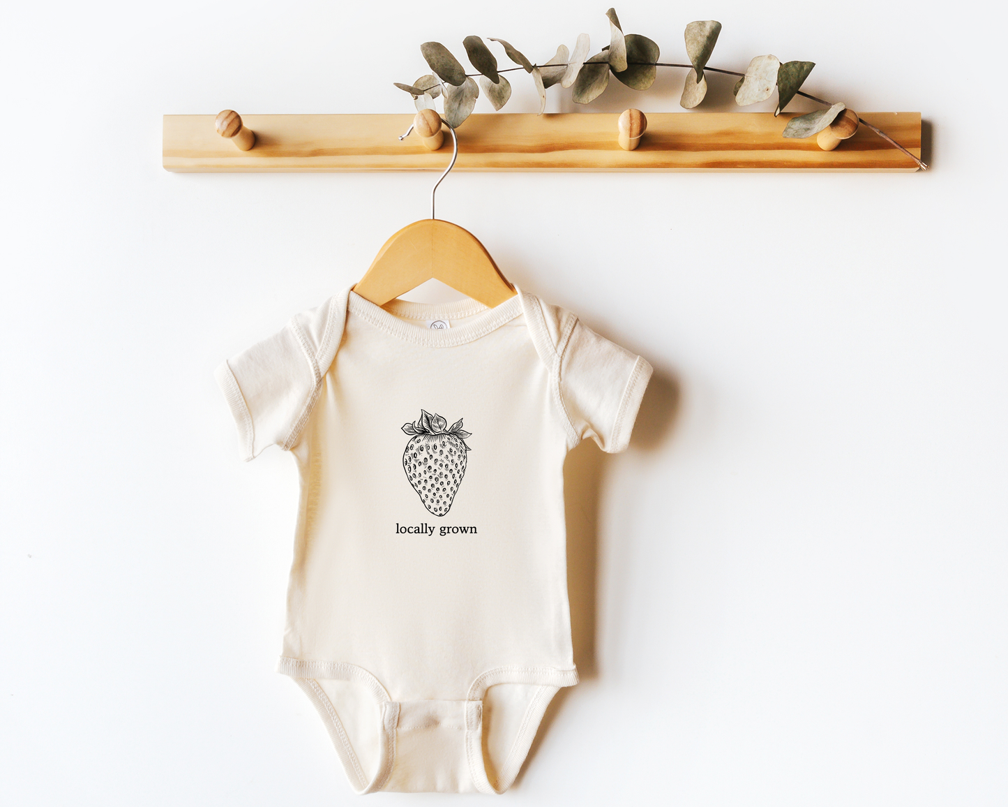 Locally Grown Strawberry Baby Bodysuit