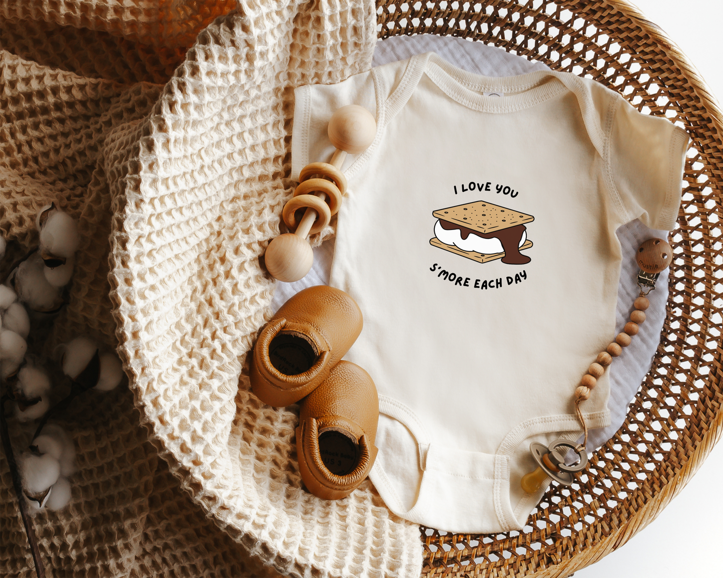 I Love You S'more Each Day Baby Bodysuit