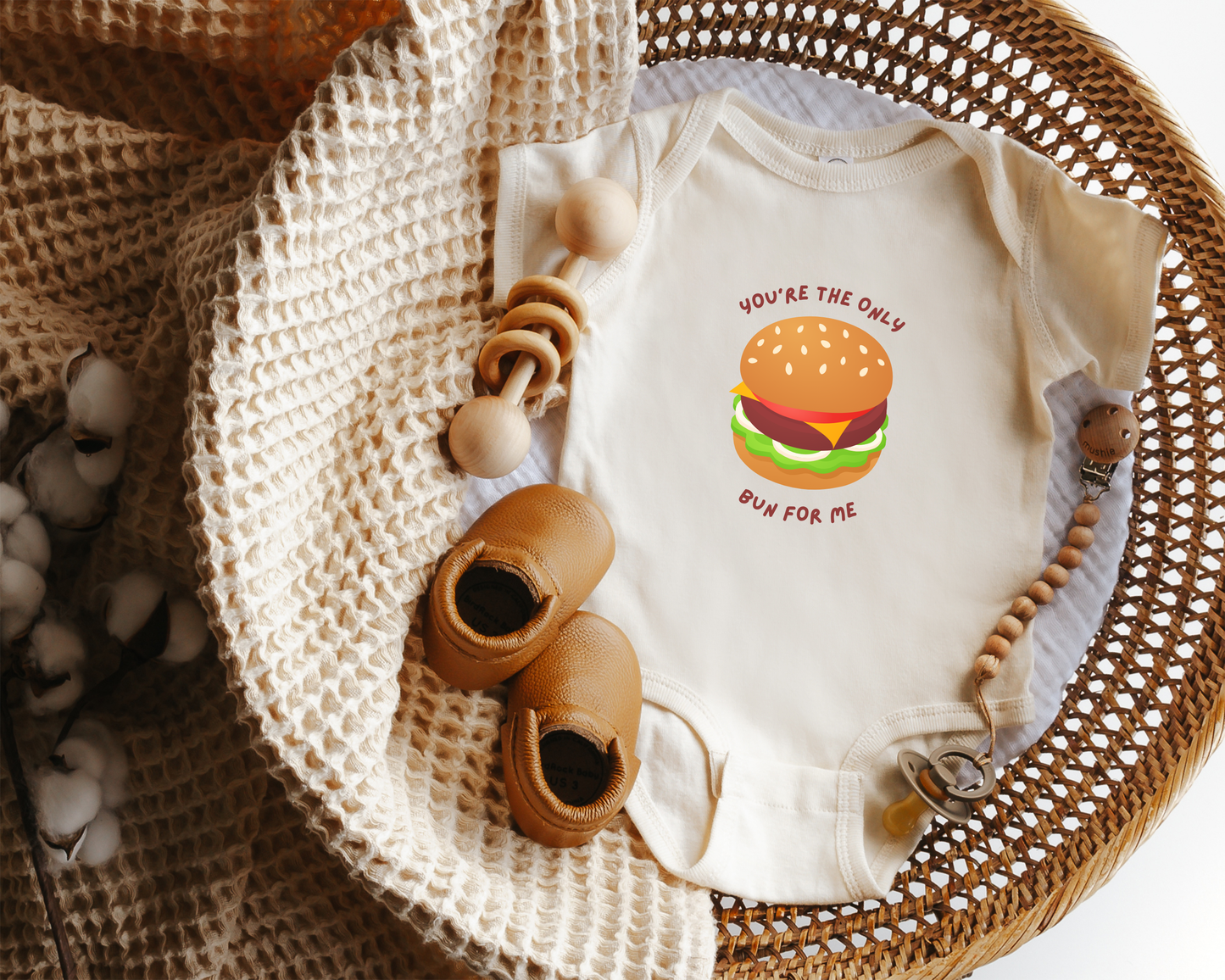 You're The Only Bun for Me Baby Bodysuit