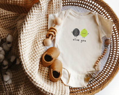 Olive You Baby Bodysuit