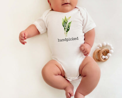 May Lily of the Valley Birth Flower Baby Bodysuit