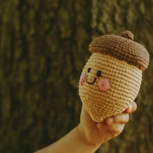 Load image into Gallery viewer, Acorn Handmade Baby Rattle