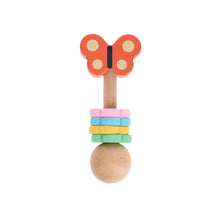 Load image into Gallery viewer, Butterfly Wooden Shaker Toy