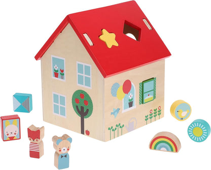 Shape Sorter Wooden House Play Set