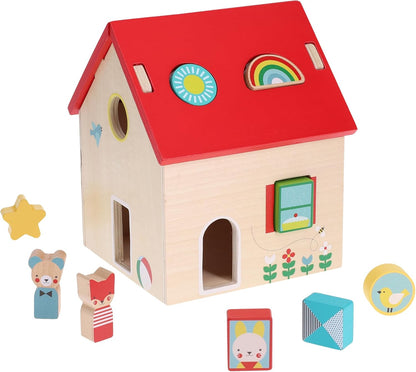 Shape Sorter Wooden House Play Set