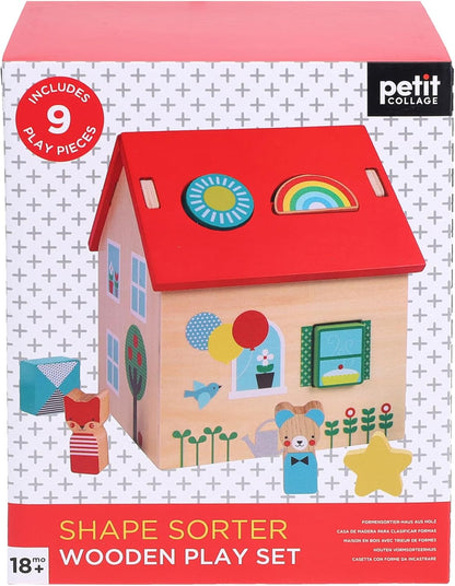 Shape Sorter Wooden House Play Set