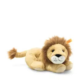 A Steiff brand lion stuffed animal for kids