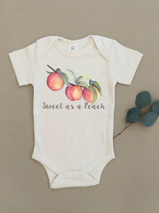 Sweet as a Peach Organic Baby Bodysuit