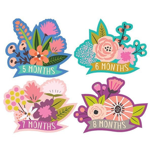 Flower Monthly Milestone Stickers for Baby