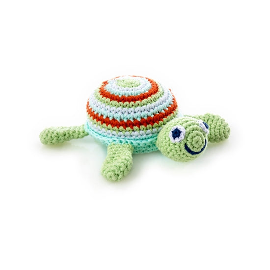 Green Sea Turtle Handmade Baby Rattle